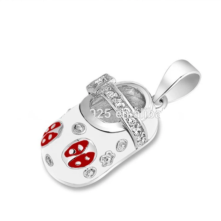 Chinese Factory Wholesale 925 Sterling Silver Kids Jewelry Enamel Pendant necklace jewelry 925