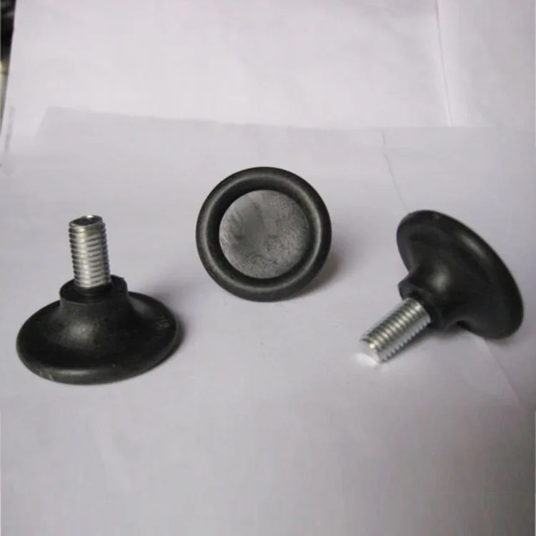 Manufacturer directly supply black tube glide plastic screw sofa leg
