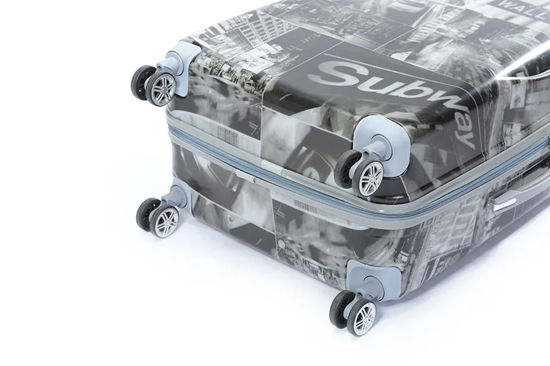 Фабрика OEM и ODM принт 20 24 28 дюймов чемодан 4 Спиннер 360 градусов колеса жесткий 3 предмета в комплекте из АБС-пластика багажных чемоданов на колесиках PC