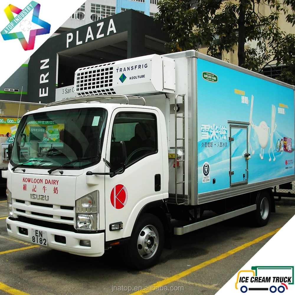 ColdKing 4.8m ice cream truck body with kooltube eutectic truck refrigeration system mobile ice cream trucks