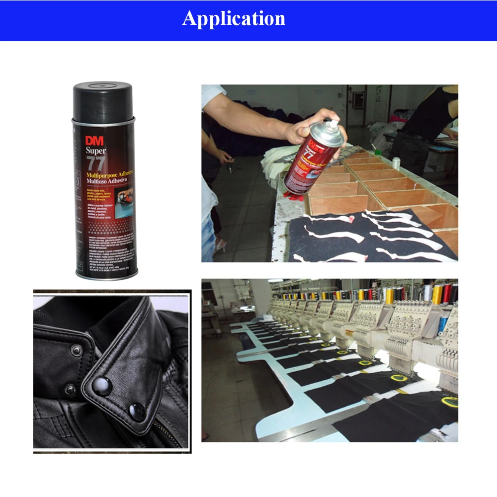 Textile garment accessories sewing embroidery machine spray adhesive and glue