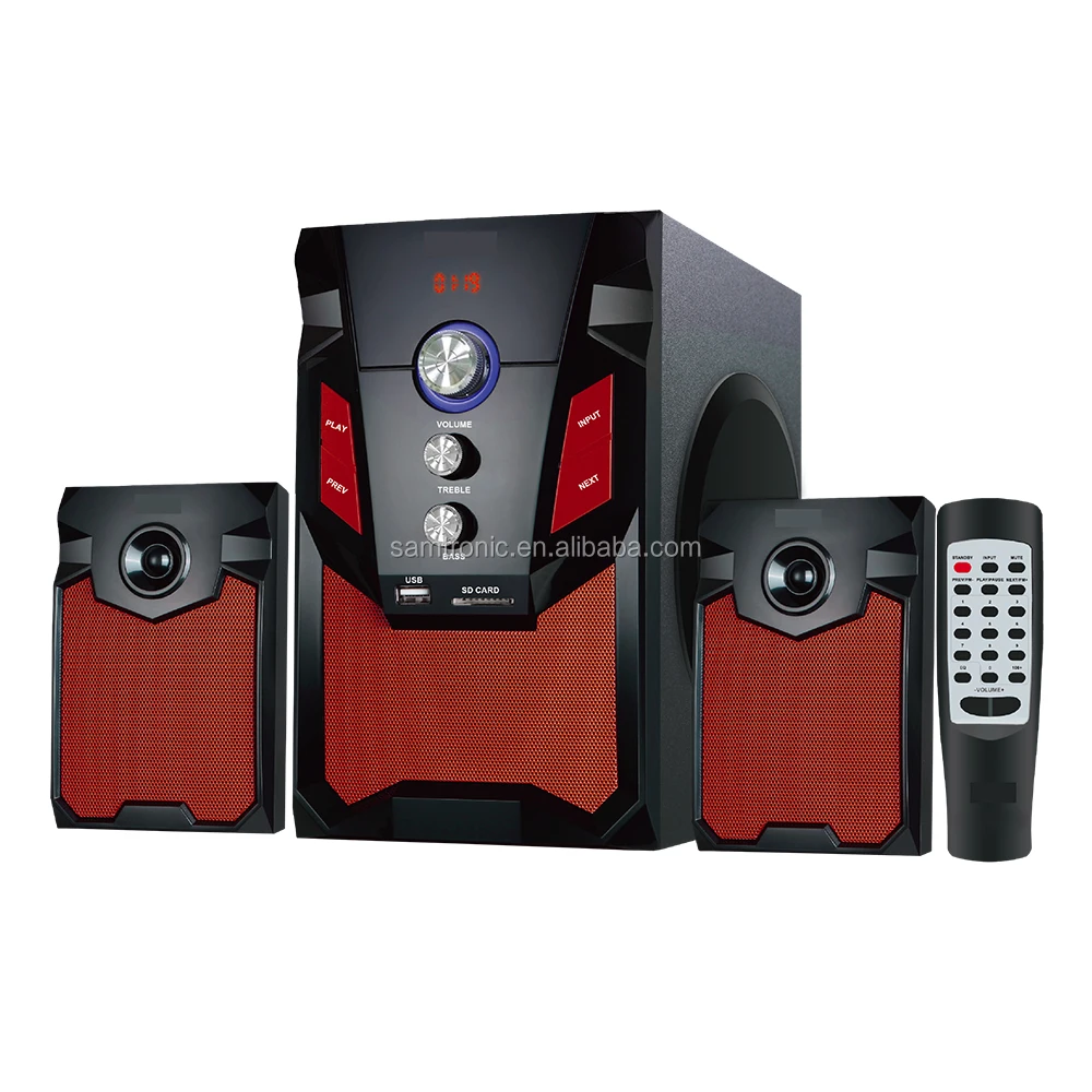 Samtronic горячие продажи домашнего кинотеатра деревянные Беспроводная мультимедийная bt 2.1ch ПК динамик HS-8005