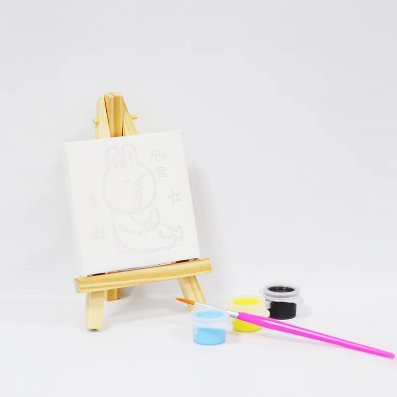 
Canvas & Easel Set Pre Stretched Mini Art Painting Party for Kids Natural Wood Finish 5000 Sets 144 Sets/ctn CN;ZHE Joyart WE16 