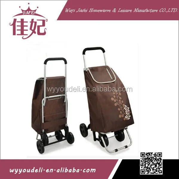 2019 made in china New Design folding mini small asian fruits vegetables four wheel shopping cart trolley