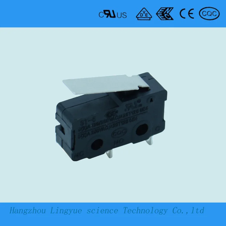 Переключатель мгновенного действия KW11-2, микропереключатель, рычажный переключатель
