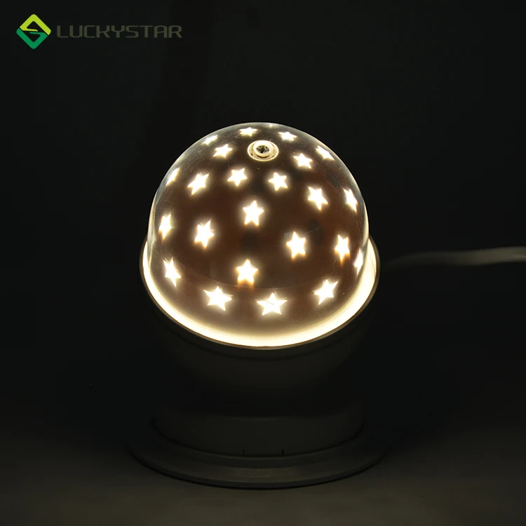 Star pattern led rotating disco bulb lights