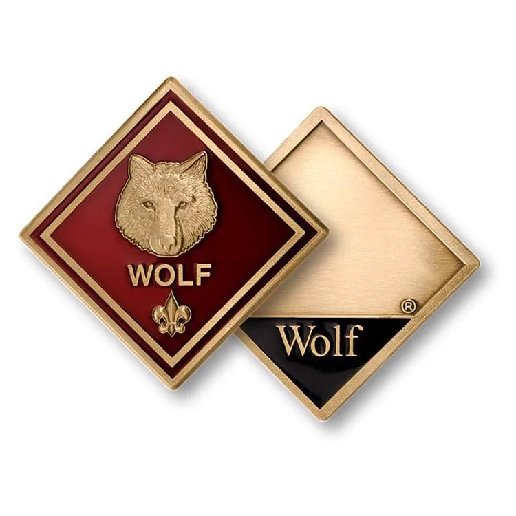 Custom wolf theme Russia metal souvenir coin