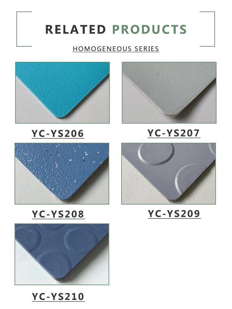 Hot Sale PVC Material 2.0mm Homogeneous Vinyl Flooring  for Hospital