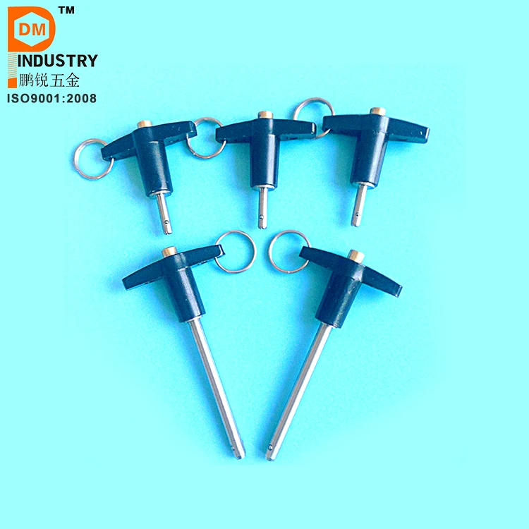 SS304 SS316 Push Button Ball Lock Pins T Handle Quick Release Locking Pin