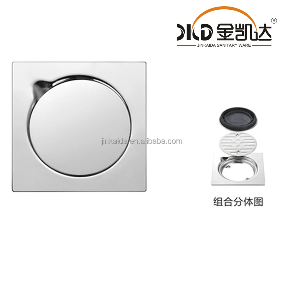 
Stainless steel Sealed 3pcs floor drain, bathroom accessories, mirror polished 