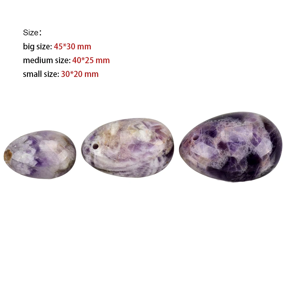
Wholesale natural drilled amethyst crystal jade Yoni Egg for sale 