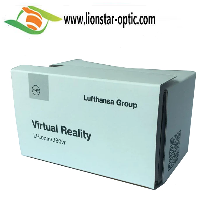 VR Cardboard White And Brown Vr Virtual Reality Viewer 3D Vr Video Glasses Blue Film