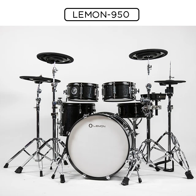 
LEMON T950 9 piece mesh head electronic drum set drum kit 