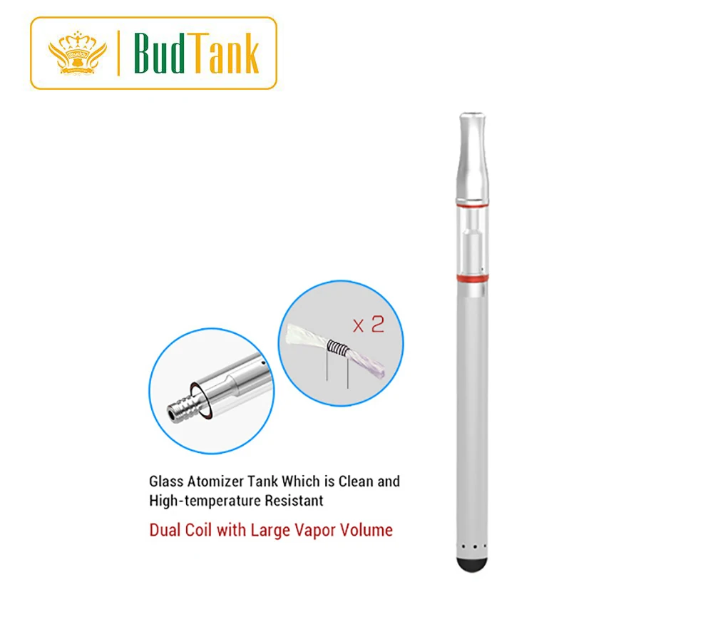 
Super Slim Glass Tank .5Ml Atomizer 510 Electronic Cigarette 