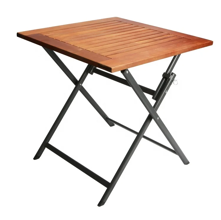 Уличная мебель, алюминиевый складной портативный деревянный обеденный стол