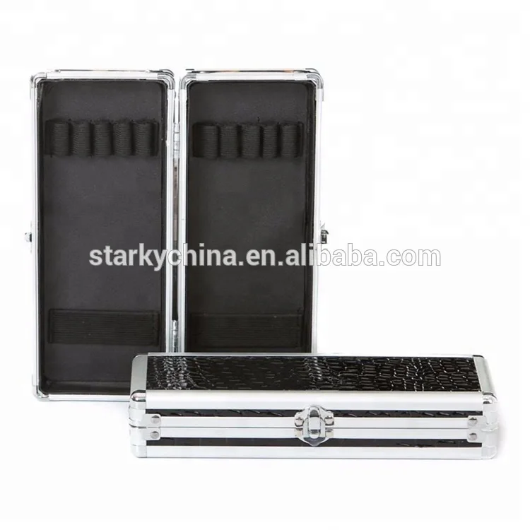 Aluminum Makeup Nail Art Polish Manicure Brush Tool Beauty Case Box Storage Case