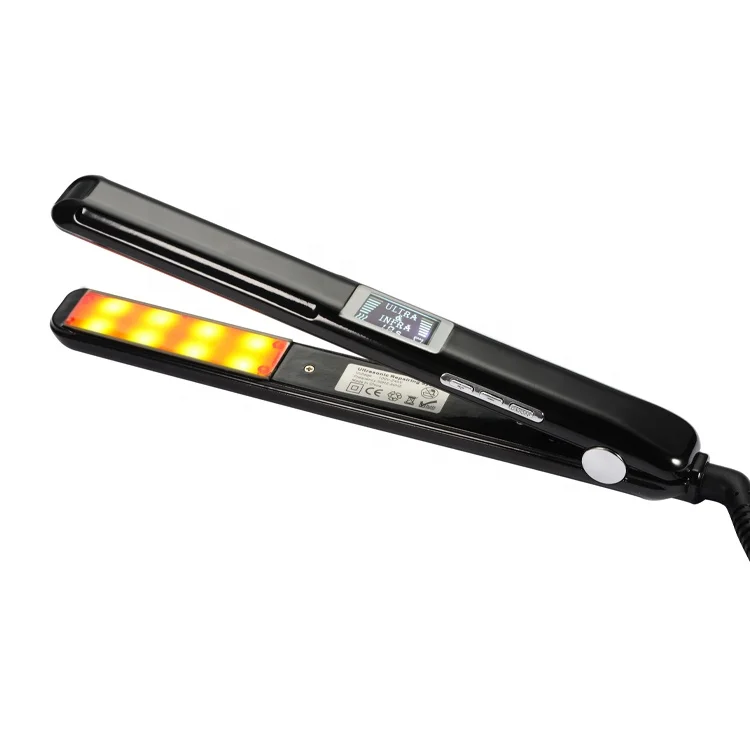 
LCD Display Ultrasonic Infrared Cold Hair Straightener Iron 