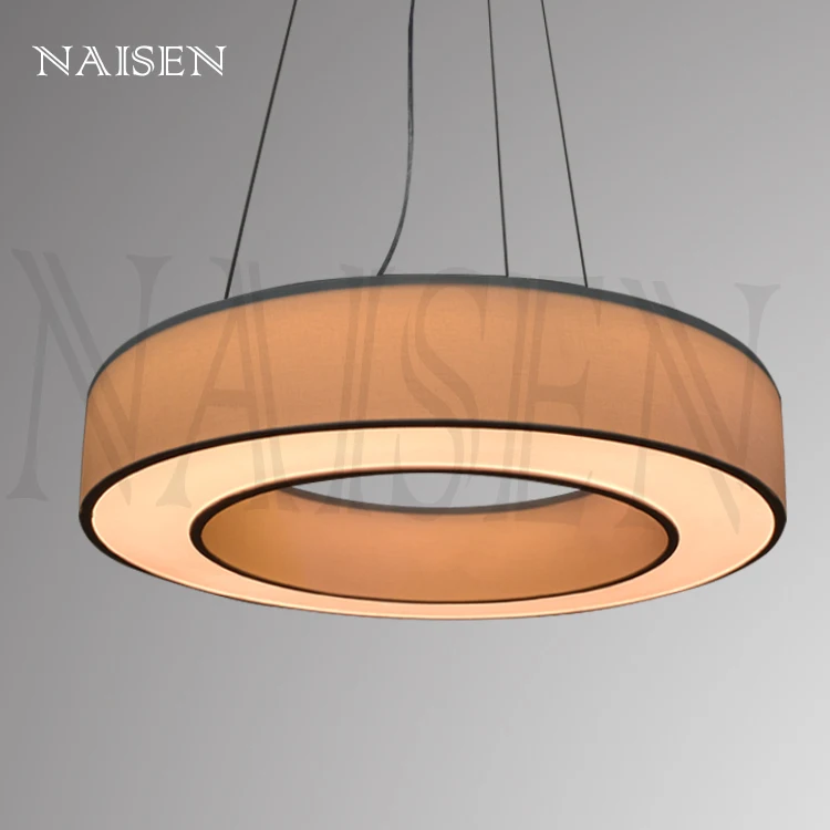 Zhongshan LED Modern Fabric Bedroom Big Pendant Ceiling Lights Lamps