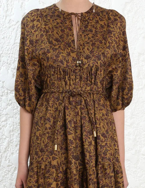 2019 Long Tiered Midi V neck Skirt Adult Age Group Resort Beach Dress Wholesale Women