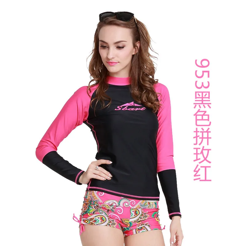 Sbart Women Rash Vest Long Sleeve Swim Shirts Custom Logo Rashie Quick Dry Rashguard UPF50+ Rash Guard for Women