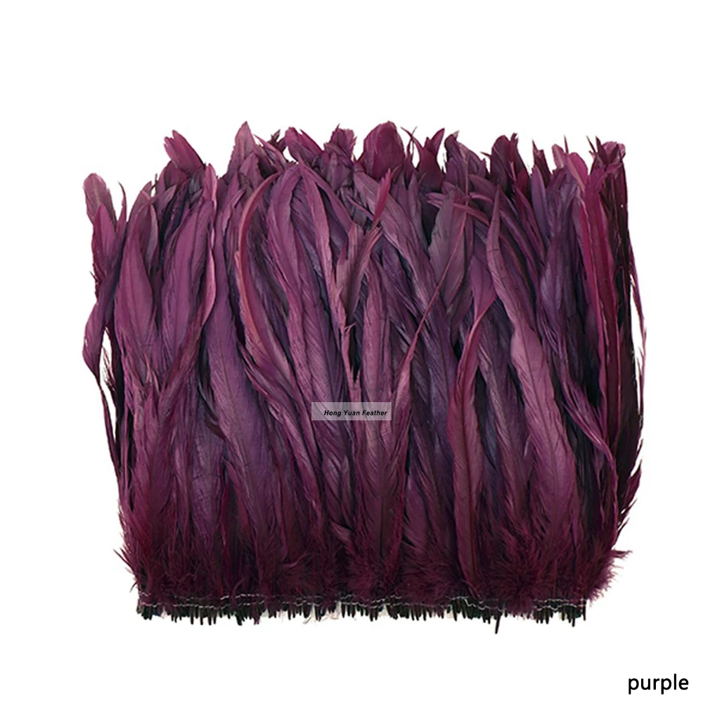 Factory Wholesale 12/14  Inch Bleached+Dyed Half Bronze Rooster Coque Feather Tails