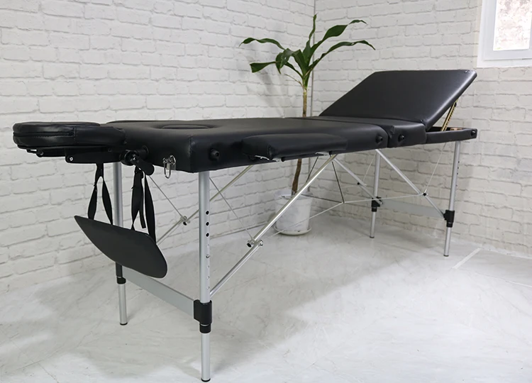 Portable Massage Table SPA Therapy Beauty Couch Bed Portable Folding Light Weight Beauty Bed Shampoo Chair Beauty Bed PVC 12