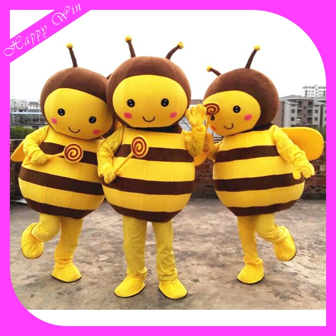 Decoration Bee mascot costume with wings top quality animal walking costume mascot for sale