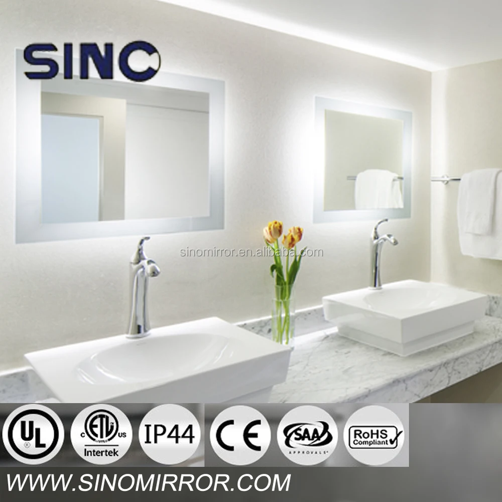 
Wall Mount Mirror LED Bathroom Luxury Illuminated Mirror Stylish Modern Hotel 