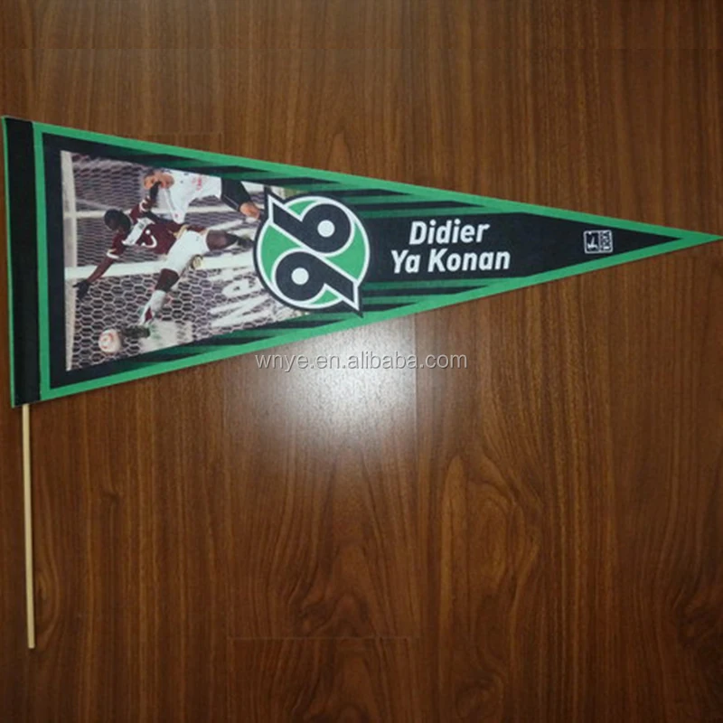 
Wholesale Sport Custom Logo Printing Design Triangle Felt Pennant Flags 