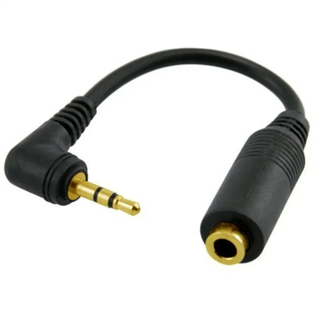 Right Angle Aux Cable 1 to 2 Stereo Splitter 3.5mm Audio Y Female Dual Male Adapter