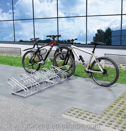 ISO 9001 certified high quality metal bicycle rear rack floor mounted double-side 10 units China factory direct supply