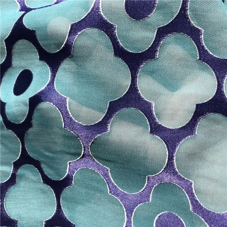 35% Silk 65% Viscose Silk Viscose Burnout Printed Fabric with Good Performance
