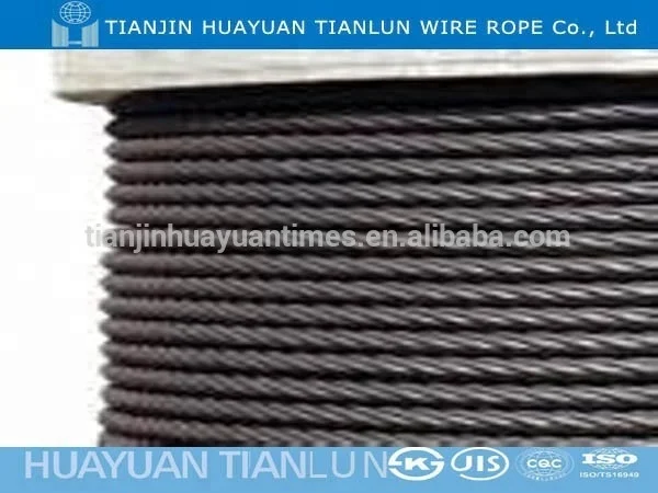 6mm ungalvanized Steel  wire ropes for Elevator Rope