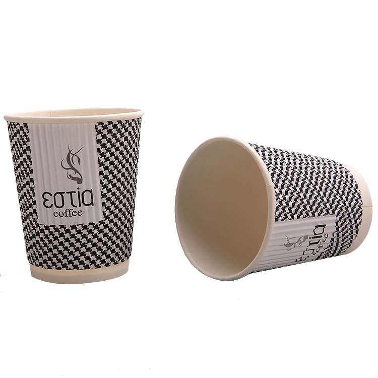 Hot drink paper cup, thick wall disposable paper tea cup, custom printed espresso paper cup