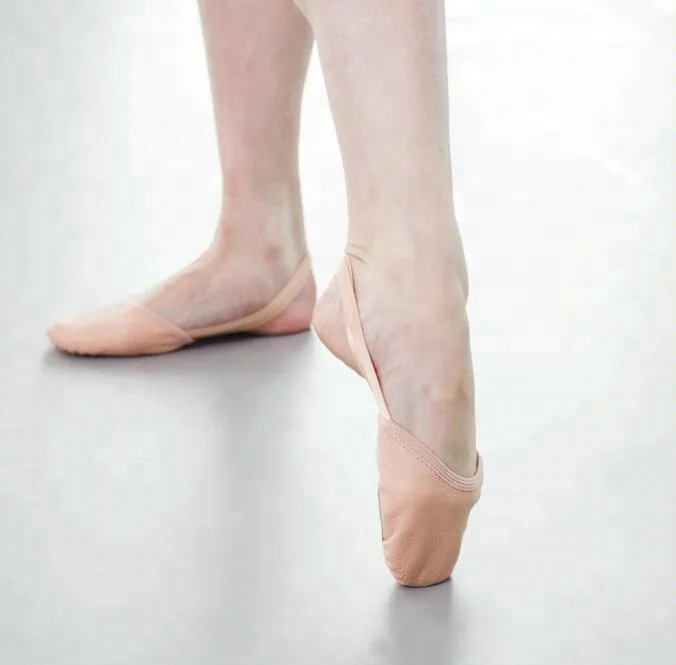 JW Girls Women Half Sole Dance Leather Ballet Shoes