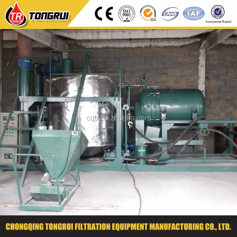 high vacuum used lubricant oil purifying/waste oil recycle filtration plant