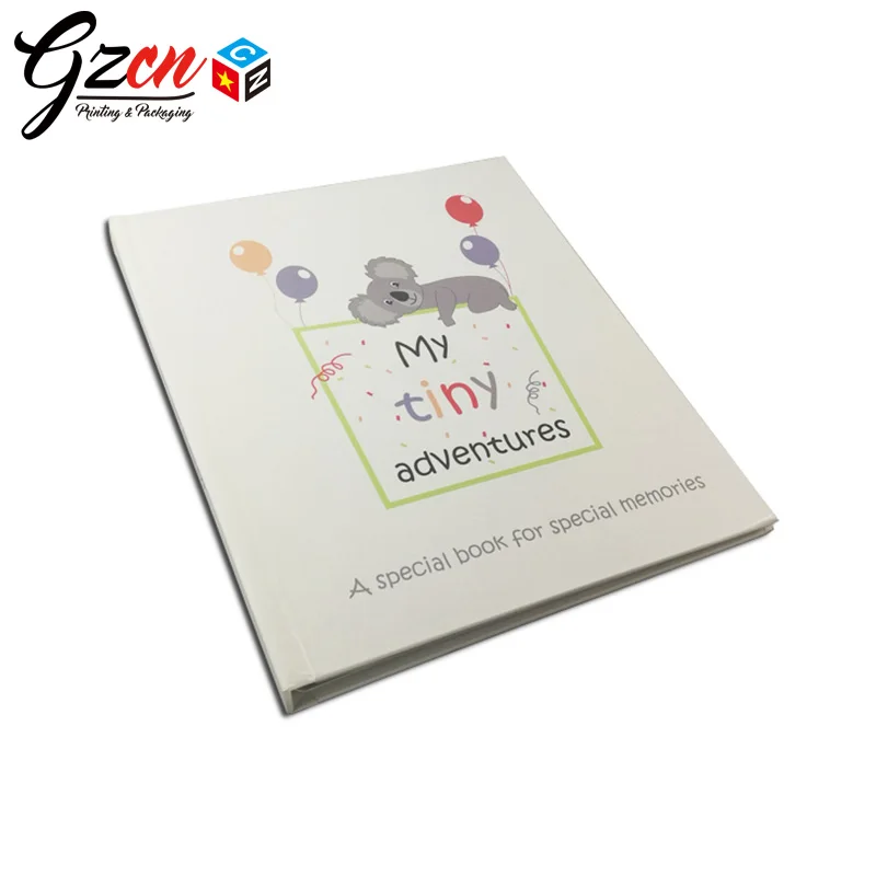 
custom printing high quality photo frame die cut on the cover baby memory book with envelope 
