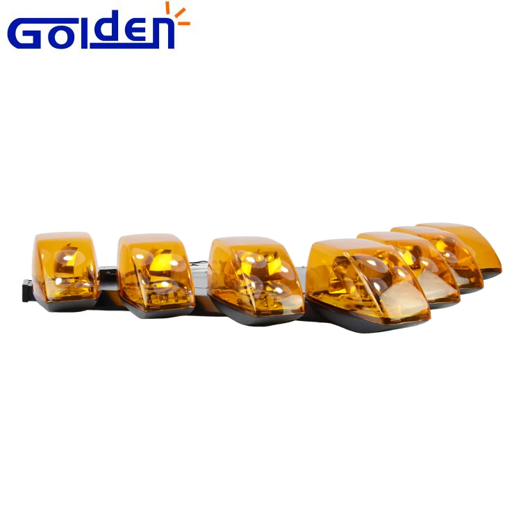 Car roof rotating warning amber halogen V shape lightbar