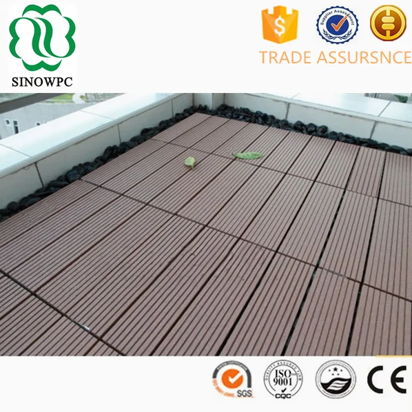 
most easy to install wpc floor diy deck tiles for bathroom , balcony and patio 