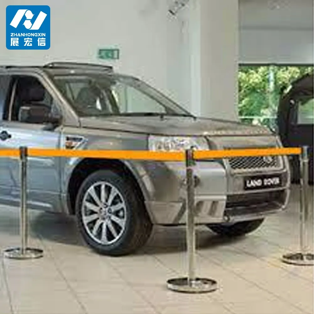 Chrome Retractable Belt Barrier 2m queue barrier