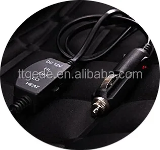 GEDE 12V Car Seat Heated Cushion Hot Cover Plush Heater Winter Warmer Cushion Black