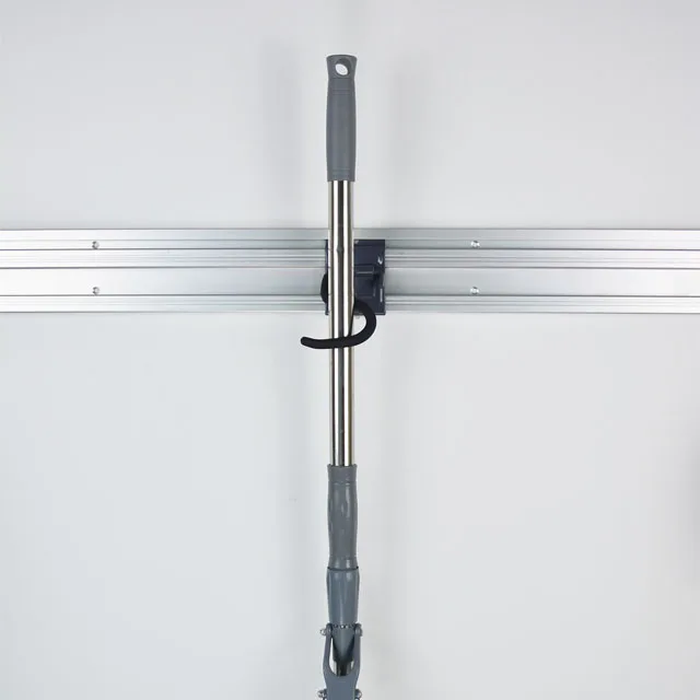 Slat wall tools track hook long arm broom hangers