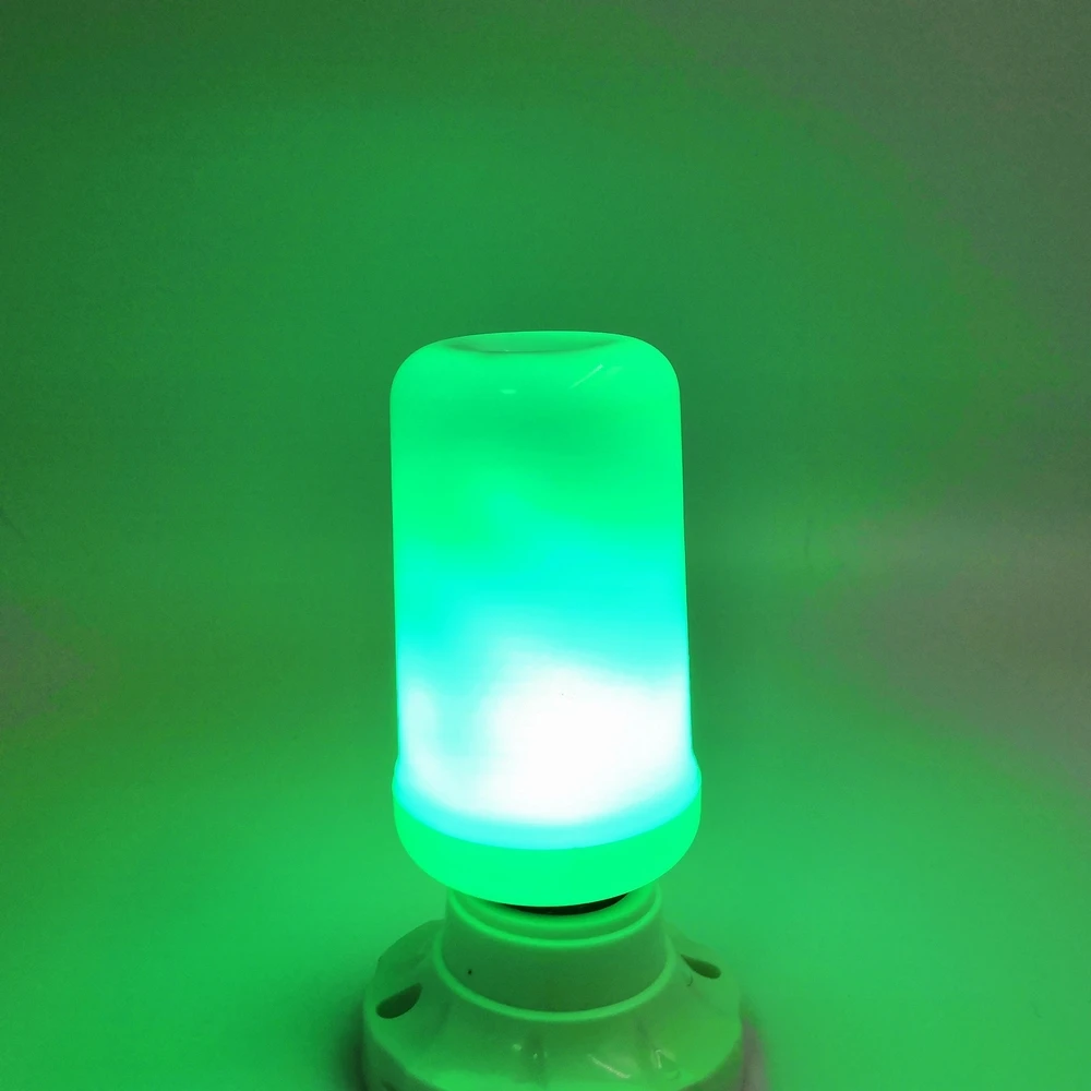
2021new arrival WISH hot selling 4 modes colorful flame effect led bulb, 4-7W with aluminum hetsink and gravity sensor 