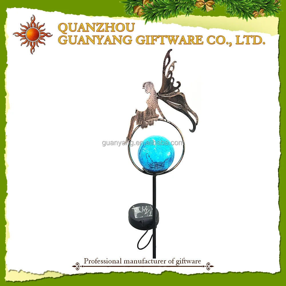 Factory Solar Stake and Metal Garden Stake Wholesale with Angel Design