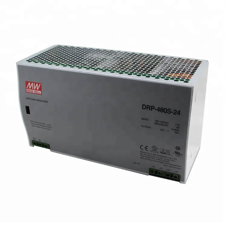 DRP-480S-24 один выходной блок питания Meanwell 480 Вт din-рейка 20 Ампер трансформатор