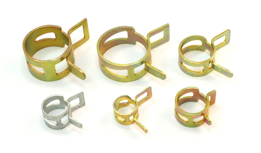 Design stainless steel automotive flexible spring clips elastic hose band clamp