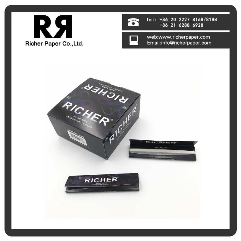  Richer brand arabic gum cigarette rolling paper quality as