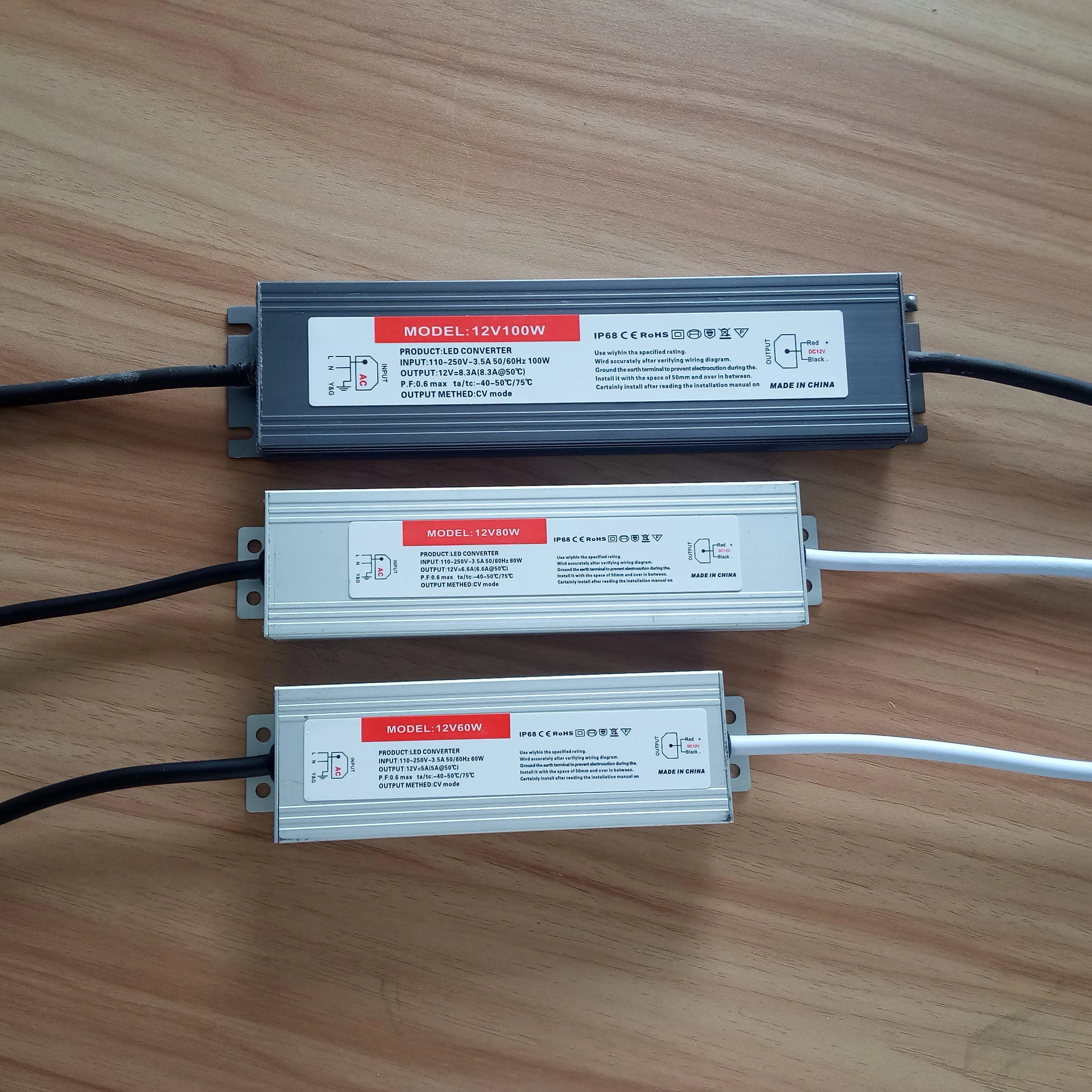 
24W 36W 45W water-proof IP67 power supply driver transformer for mirror cabinet led strip touch sensor switch 