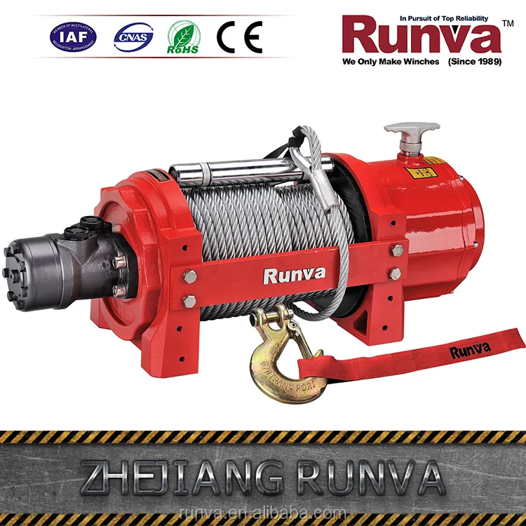 Runva CE Утвержден Промышленный 6804kgs 15000 lbs гидравлический портативный лебедки для продажи HWE15000