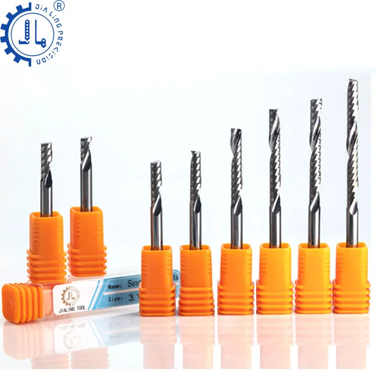 1 Flute Acrylic End Mill CNC Bits Milling Cutter Carbide Cutting Tool CNC Endmill 3.175mm Engraving Bits For Acrylic Cutter